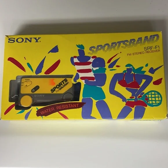 1986 Sony Sportsband SRF-F1 Sports FM Stereo Receiver